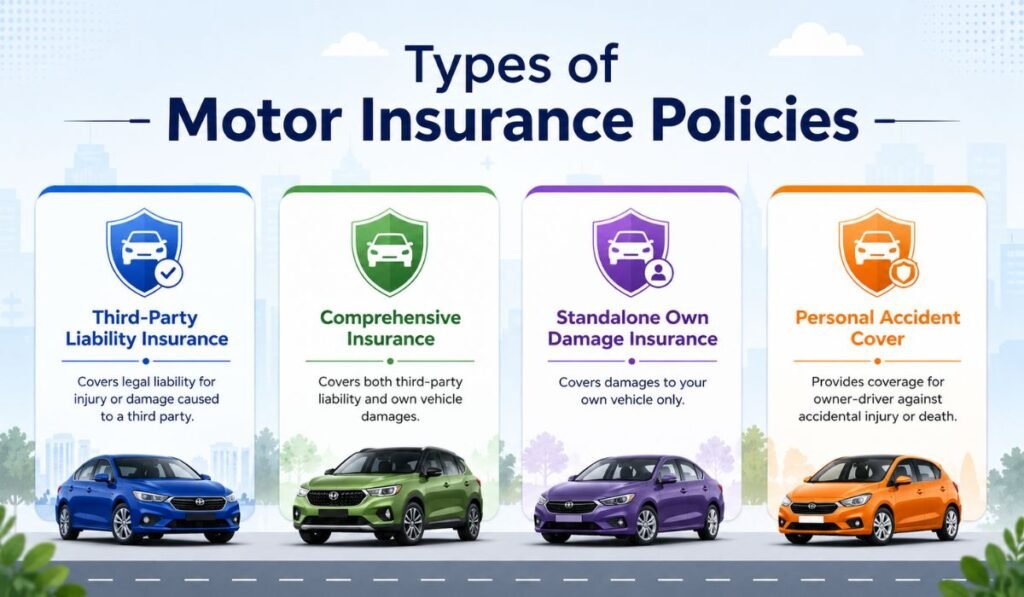 Types of Motor Insurance Policies