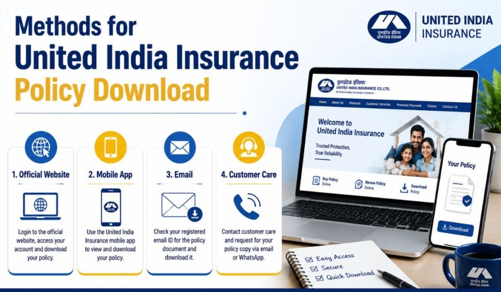 Methods for United India Insurance Policy Download