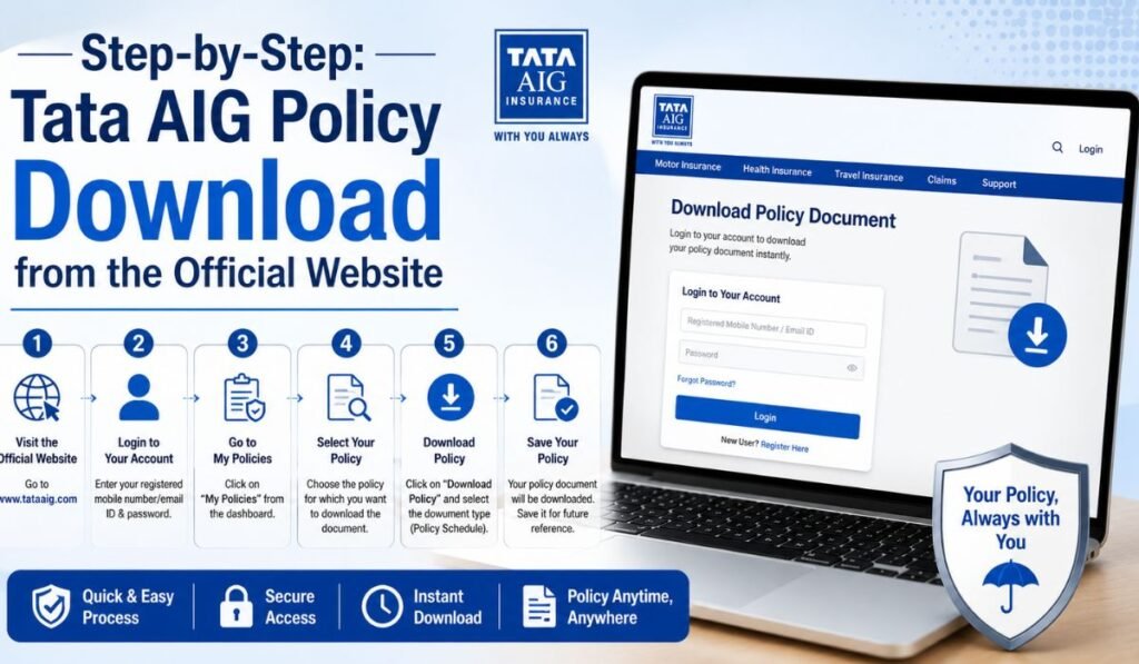 Step-by-Step Tata AIG Policy Download from the Official Website