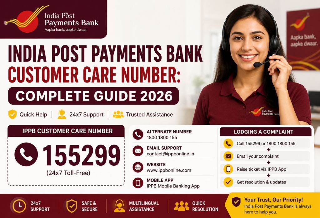 India Post Payments Bank Customer Care Number: Complete Guide 2026
