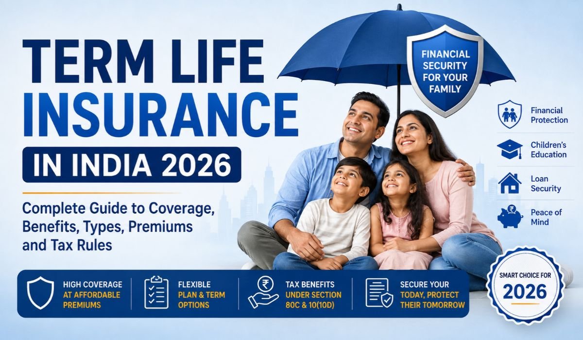 Term Life Insurance in India 2026: Complete Guide to Coverage, Benefits, Types, Premiums and Tax Rules
